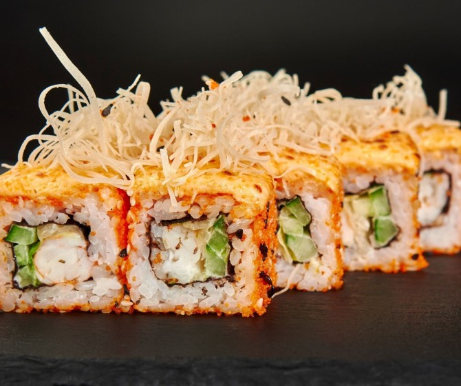 Запеченный с креветкой