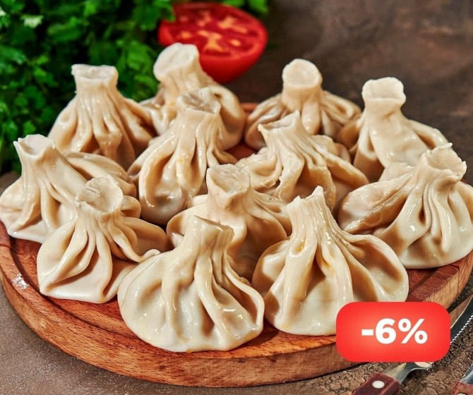 СЕТ Хинкали отварные с говядиной и свининой 10шт.