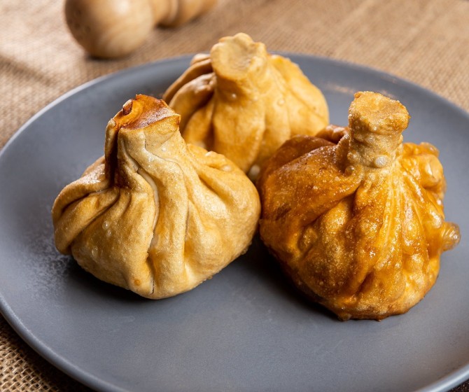 Хинкали жареные с телятиной 3шт.